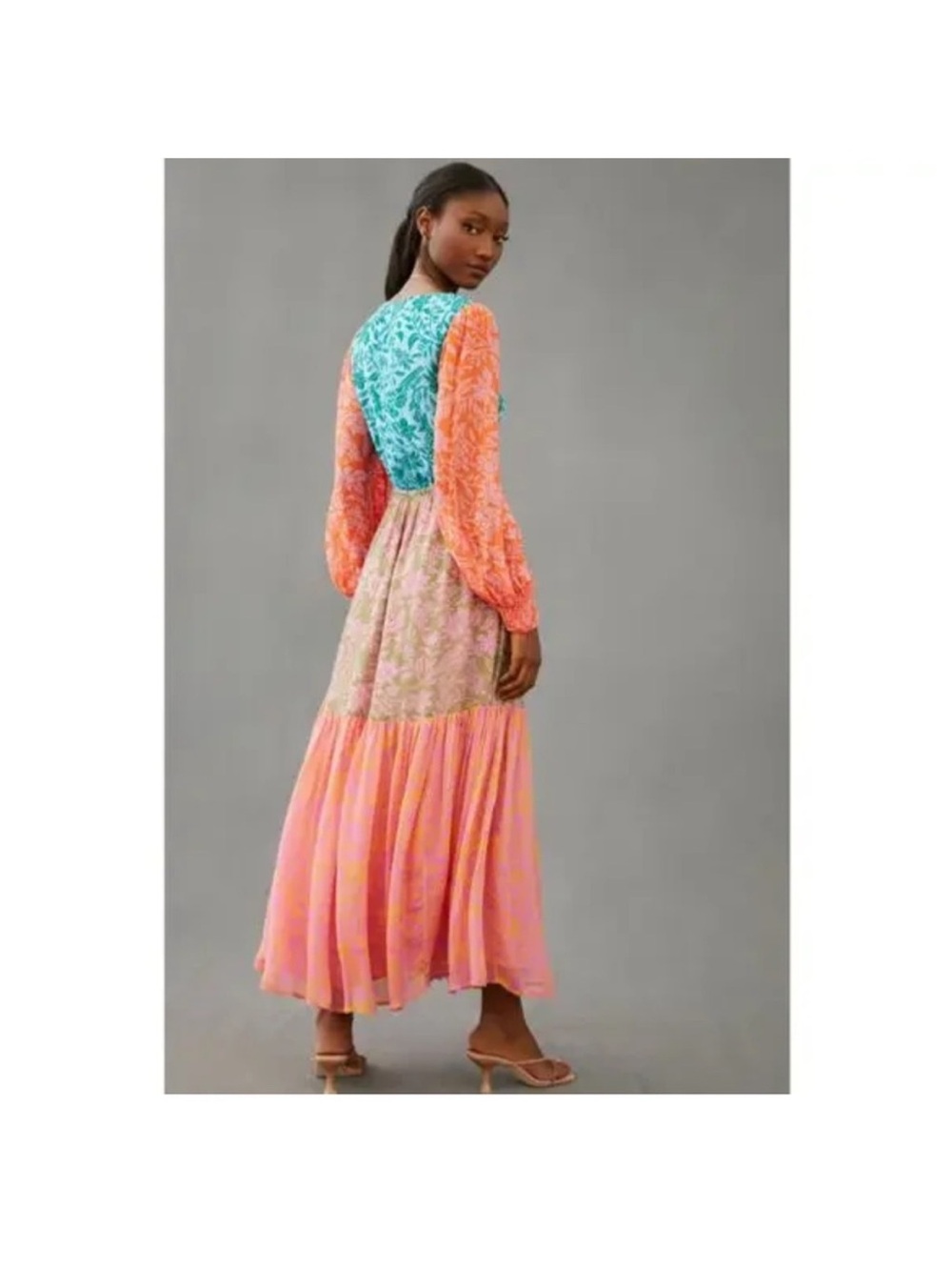 3668. FARM RIO ANTHROPOLOGIE Colorblock
Printed Maxi Dress in PinkCombo Sz M$260 - Picture 3 of 8